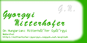 gyorgyi mitterhofer business card